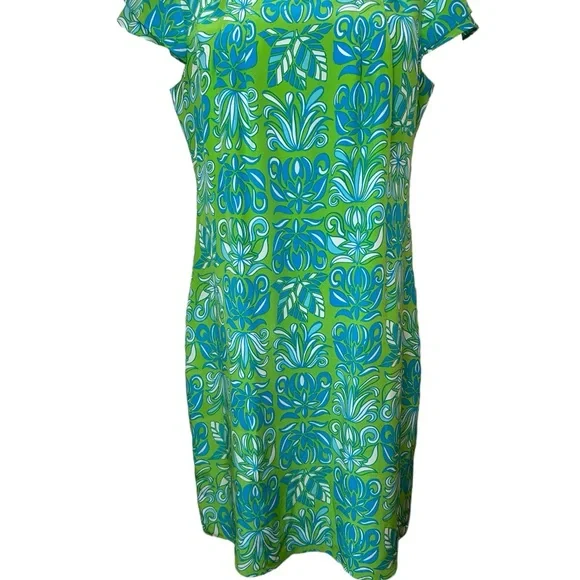 Lilly Pulitzer Joanna Limeade Silk Dress Size 4 - Picture 3 of 13